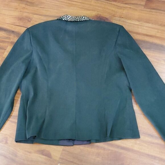 EUC Vintage Miss Dorby Green Cheetah Blazer - Picture 7 of 8